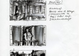 DIE STILLE NACH DEM SCHUSS // Produktionsunterlagen / Storyboard "Hinterhof Paris"