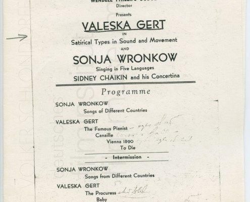 KALEIDOSKOP VALESKA GERT // Sonstiges / Auftrittsplakat 1940