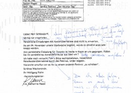 DER NEUNTE TAG // Korrespondenz / Wolfgang Plehn, 2