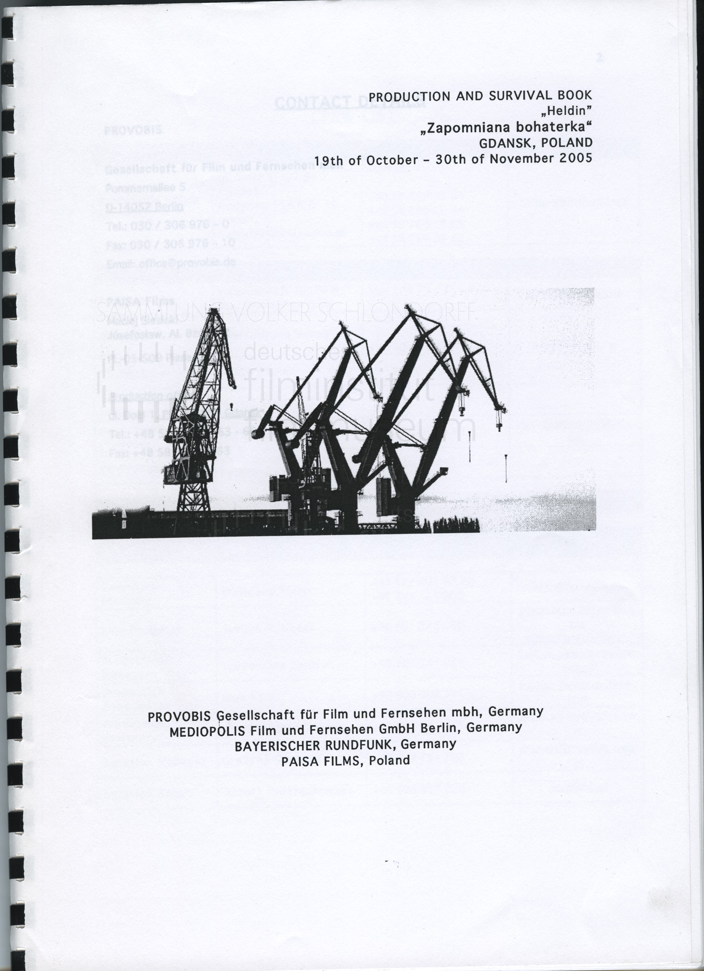 STRAJK // Produktionsmaterial / Produktionsbuch, 1a